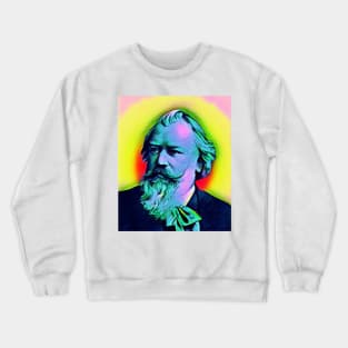 Johannes Brahms Golden Colourful Portrait | Johannes Brahms Artwork 11 Crewneck Sweatshirt